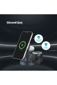AirCharger Quattro Mini MagSafe Uyumlu 4’ü 1 Arada iPhone + Apple Watch + AirPods LED Aydınlatm thumbnail 6