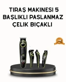 CEYLAN ADAM Erkek Bakım Seti 5’i 1 Arada Şarjlı Paslanmaz Çelik Başlıklı thumbnail 1