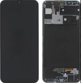 Samsung Galaxy A30s Çıtalı Lcd Dokunmatik Ekran Ld-01 Siyah thumbnail 1