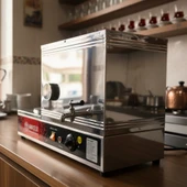 Han Çelik Çift Demlikli Pleytli Endüstriyel Elektrikli Çay Kazanı - Sıcaklık Göstergeli thumbnail 4