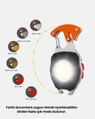 CEYLAN ADAM Çok Fonksiyonlu Anahtarlık Fener – Güçlü LED Işıklı, Şarjlı, Düdüklü ve Tornavidalı Mini El Feneri thumbnail 3