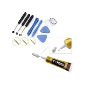 T7000 Ekran Dokunmatik Kapak Yapıştırıcı 15 ML Siyah+Tamir Seti thumbnail 1