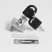 Cam Kilidi Kare Krom Cam Kapak Emniyet Kilidi Dayanıklı Metal Güvenli Kilit Sistem Çekmece 1 Adet thumbnail 1
