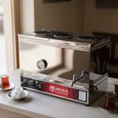 Han Çelik Üç Demlikli Endüstriyel Elektrikli Çay Kazanı - Sıcaklık Göstergeli thumbnail 3