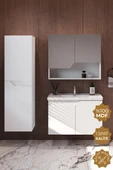 Teta Home Napoli 65 Cm Mdf Banyo Dolabı Seti + Boy Dolabı  Beyaz thumbnail 1