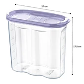 2 Kapaklı Ölçekli Erzak Kuru Gıda Saklama Kutusu Kabı - 1,7 Litre - SA935 (4989) thumbnail 4