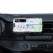 Recci RHO-C38 Mars Serisi M-safe Şarj Özellikli Mavi Işık Göstergeli Araç Telefon Tutucu thumbnail 4