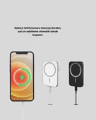 CEYLAN ADAM 360° Döner Başlıklı MagSafe Araç Telefon Tutucu 15W Güvenli Kablosuz Şarj thumbnail 3