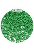 LitaeTrend Opak Yeşil Renk 4 mm Yaklaşık 220 adet/20 gram Cam Boncuk Oya Yazma Bileklik ve Kolye thumbnail 1