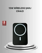 CEYLAN ADAM 360° Döner Başlıklı MagSafe Araç Telefon Tutucu 15W Güvenli Kablosuz Şarj thumbnail 1