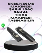 CEYLAN ADAM Sessiz Motorlu, Kablosuz Kullanımlı Şarjlı Saç ve Sakal Kesme Makinesi – Taraklı Set thumbnail 1