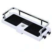 BUFFER® Banyo Direğine Asılabilir Köşelik Şampuanlık Sabunluk Çift Askılı Düzenleyici Raf Paslanmaz thumbnail 1