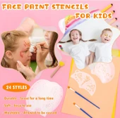 OOTSR Yeniden Kullanılabilir 24’lü Yüz Boyama Şablon Seti thumbnail 2