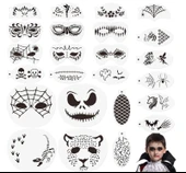 OOTSR Yeniden Kullanılabilir 24’lü Yüz Boyama Şablon Seti thumbnail 1