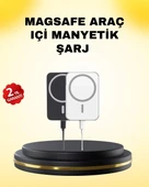 CEYLAN ADAM 15W Kablosuz Şarj Destekli MagSafe Araç Tutucu Havalandırma Klipsli thumbnail 1