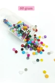 LitaeTrend Dökme Cam Kum Boncuk Büyük Boy (6/0) 4 mm - 60 Gram - Karışık Renkli - BNC132 thumbnail 1