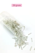 LitaeTrend Uzun Boru Kesme Boncuk Çap 2mm Uzunluk 10 mm - 20 Gram - Parlak Gümüş - BNC257 thumbnail 1