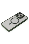 iPhone 15 Pro Max Kılıf Roblox Lens Magsafe Standlı Kapak - Koyu Yeşil thumbnail 4