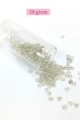 LitaeTrend Dökme Cam Kum Boncuk Büyük Boy (6/0) 4 mm - 20 Gram - Şeffaf - BNC086 thumbnail 1