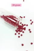 LitaeTrend Dökme Cam Kum Boncuk Büyük Boy (6/0) 4 mm - 20 Gram - Bordo - BNC097 thumbnail 1