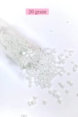 LitaeTrend Dökme Cam Kum Boncuk (8/0) 3 mm - 20 Gram - İnci Beyaz - BNC145 thumbnail 1