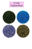 LitaeTrend Dökme Cam Kum Boncuk (8/0) 3 mm - 4 Renk - Toplam 80 Gram - BNC425 thumbnail 1