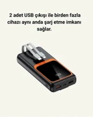 CEYLAN ADAM 20.000 mAh Powerbank – 22.5W Hızlı Şarj, Çok Kablolu, Dijital Göstergeli thumbnail 4