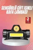 CEYLAN ADAM Kafa Lambası Çalışma Işığı Kafa Feneri Şarjlı Mıknatıslı Fenerli thumbnail 2