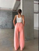 3 iplik şardonlu oversize eşofman somon thumbnail 2