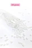 LitaeTrend Dökme Cam Kum Boncuk Büyük Boy (6/0) 4 mm - 60 Gram - Kar Beyaz - BNC109 thumbnail 1