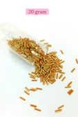 LitaeTrend Uzun Boru Kesme Boncuk Çap 2mm Uzunluk 10 mm - 20 Gram - Yeşil Turuncu - BNC261 thumbnail 1