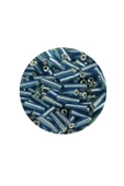 LitaeTrend Uzun Boru Kesme Boncuk Çap 2mm Uzunluk 10 mm - 20 Gram - Camgöbeği Mavi - BNC228 thumbnail 2