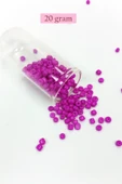 LitaeTrend Dökme Cam Kum Boncuk Büyük Boy (6/0) 4 mm - 20 Gram - Fuşya - BNC099 thumbnail 1