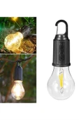 CEYLAN ADAM Şarjlı Aydınlatma Ampul Tasarımlı Ambians Işık Askılı Kamp Lambası thumbnail 1