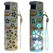 Hunter Turbo Jet Alevli Işıklı Metal Çakmak 5’li Set – Doldurulabilir LED Işıklı (32-4B-K) thumbnail 2