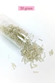 LitaeTrend Uzun Boru Kesme Boncuk Çap 2mm Uzunluk 10 mm - 20 Gram - Gümüş - BNC232 thumbnail 1