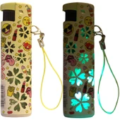 Hunter Turbo Jet Alevli Işıklı Metal Çakmak 5’li Set – Doldurulabilir LED Işıklı (32-4B-K) thumbnail 4