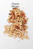 LitaeTrend Oya Abiye Bileklik Kolye Pleksi Metalik Plastik Pul Altın Renk 24 gram 300 adet - BNC552 thumbnail 1