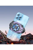 Hoco. GM26 Dijital Sıcaklık Göstergeli Radyatör Telefon Soğutucu Fan - Siyah-Mor thumbnail 5