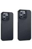 Hoco. iPhone 15 Pro Knight Kevlar Magsafe Kapak - Siyah thumbnail 2