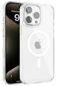 iPhone 15 Pro Max Gleam PC Sert Magsafe Kılıf - Şeffaf thumbnail 1