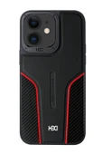 iPhone 11 HBC-264 Lambor Karbon Fiber Sport Kapak - Siyah thumbnail 1