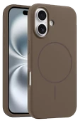 iPhone 16 Plus Kılıf Jully Magsafe Kapak - Kahverengi thumbnail 1