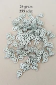 LitaeTrend Oya Abiye Bileklik Kolye Pleksi Metalik Plastik Pul Gümüş Renk 24 gram 255 adet - BNC585 thumbnail 1