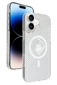 iPhone 16 Stella PC Sert Magsafe Kılıf - Şeffaf thumbnail 3