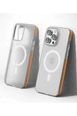iPhone 14 Pro Max Line Magsafe Kapak - Turuncu thumbnail 2