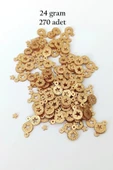 LitaeTrend Oya Abiye Bileklik Kolye Pleksi Metalik Plastik Pul Altın Renk 24 gram 270 adet - BNC537 thumbnail 1