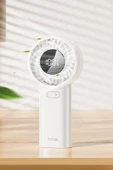 Hoco. HX62 Endless Dijital Göstergeli El Tipi ve Masaüstü Soğutucu Fan - Beyaz thumbnail 6
