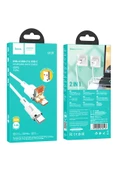 Hoco. U131 1.2M 2in1 USB ve Type-C to Type-C Şarj Data Kablosu - Beyaz thumbnail 5