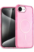 Apple iPhone 16E Star Magsafe Kapak - Pembe thumbnail 1